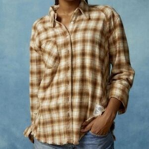 BDG Andy Flannel Distressed Button-Down Shirt
